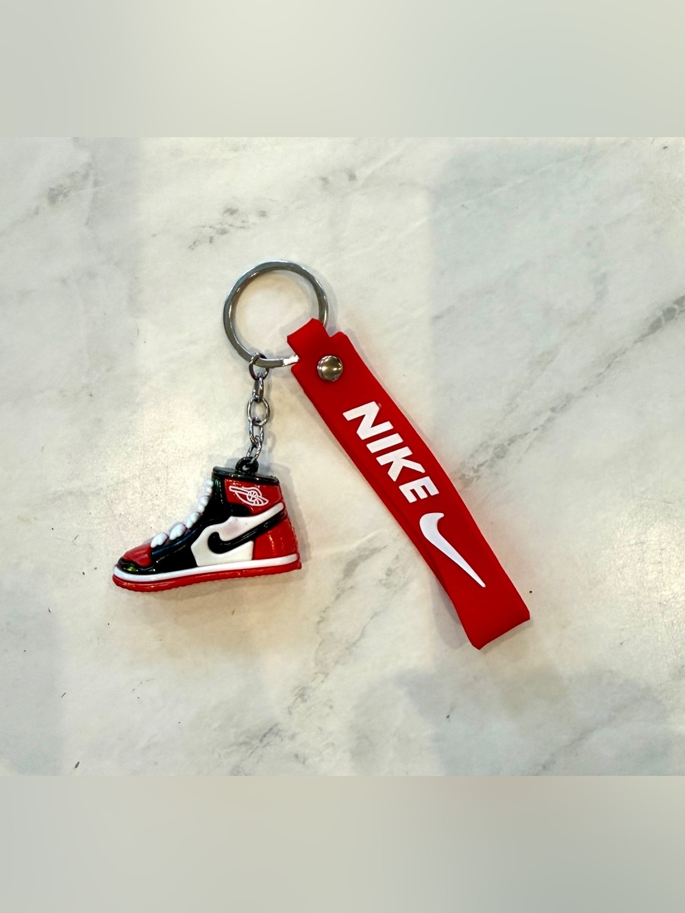 NEW Retro Nike Air Jordan 1 3D Mini Sneaker Keychain – Chicago Bred Colorway